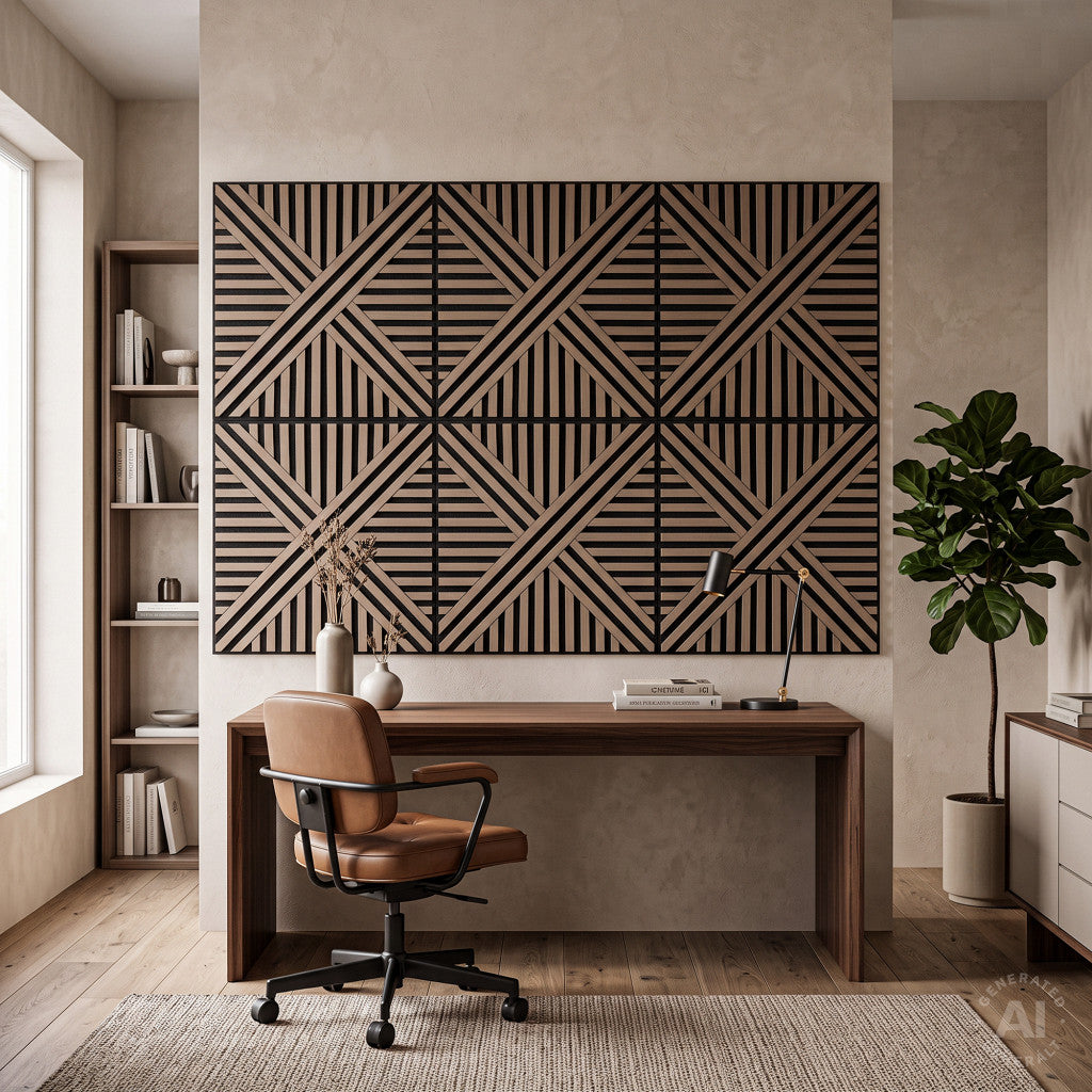 Akusztikus falpanel Deco VI olajos tölgy hatású 60x60x1,8 cm Másodlagos kép