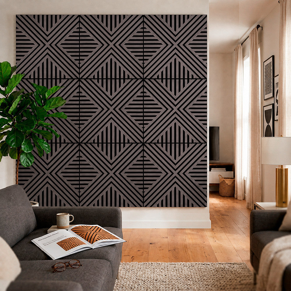 Akusztikus falpanel Deco VII olajos tölgy hatású 60x60x1,8 cm Másodlagos kép