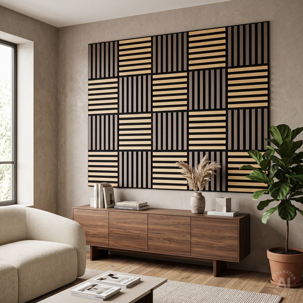 Akusztikus falpanel Deco X olajos tölgy hatású 60x60x1,8 cm Másodlagos kép