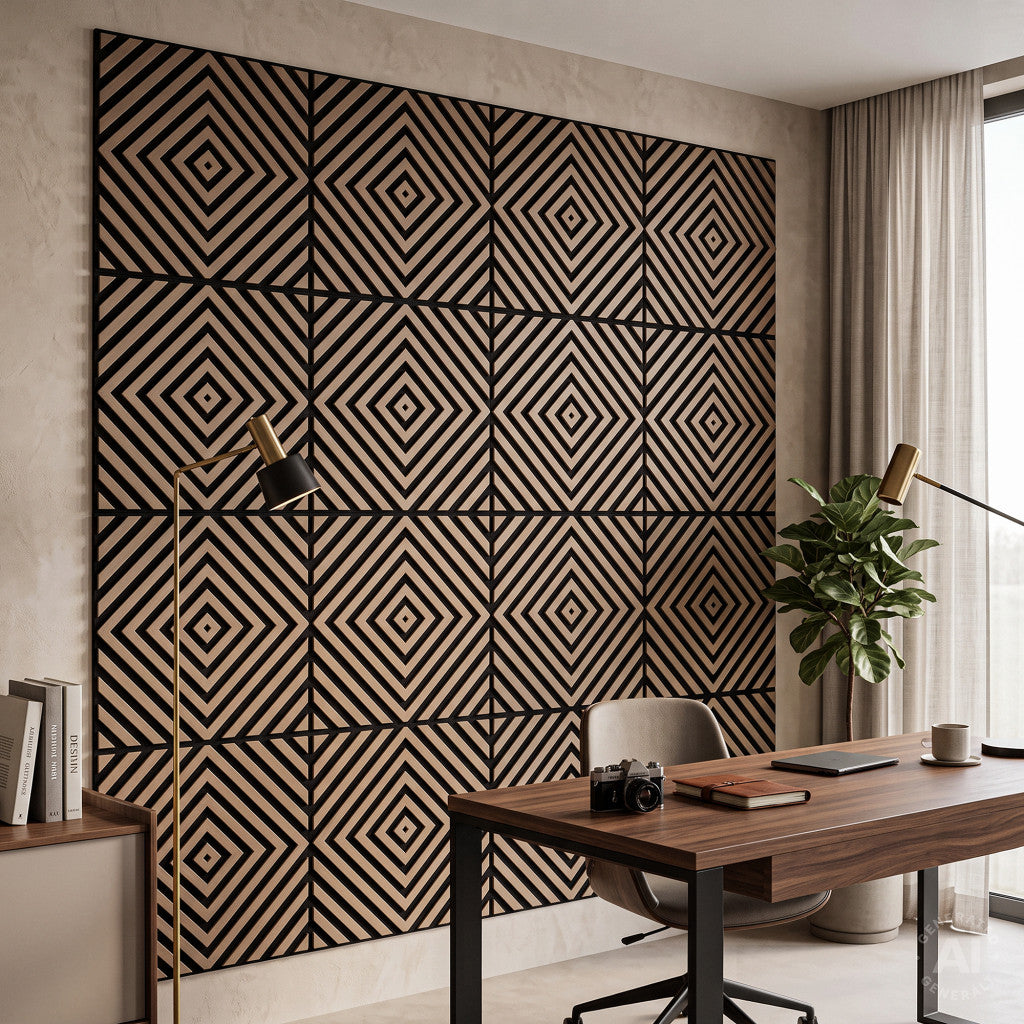 Akusztikus falpanel Deco XI olajos tölgy hatású 60x60x1,8 cm Másodlagos kép