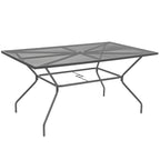 Melfi fém mesh kerti asztal 150x90x75 cm