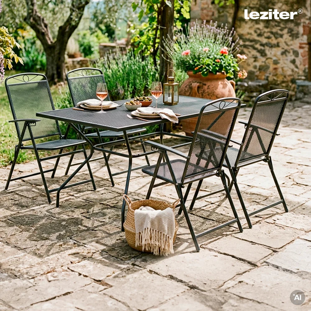 Melfi fém mesh kerti asztal 150x90x75 cm Másodlagos kép