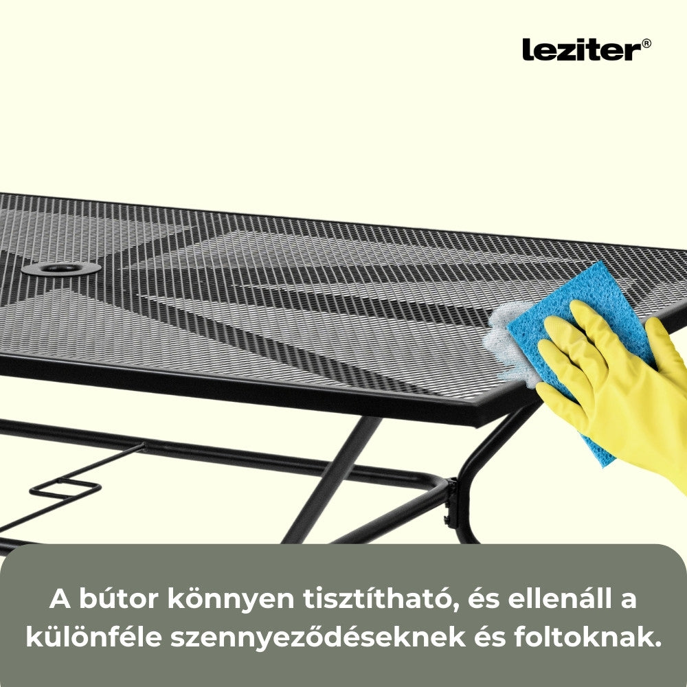 Melfi fém mesh kerti asztal 150x90x75 cm
