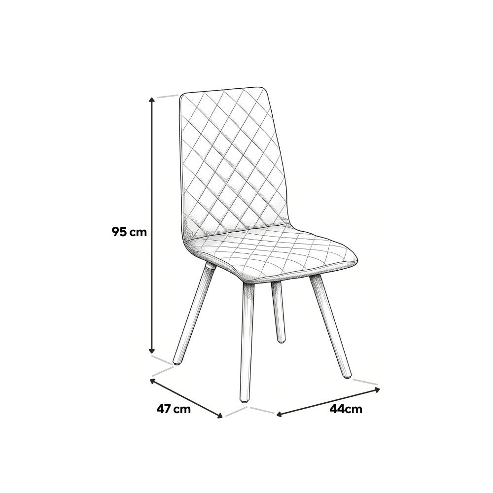 K282 Bézs étkezőszék 95x47x44 cm