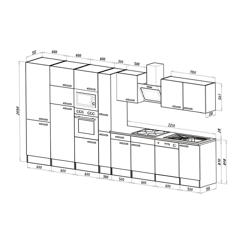 Yorki 430 konyhabútor felülfagyasztós hűtős kivitelben Másodlagos kép