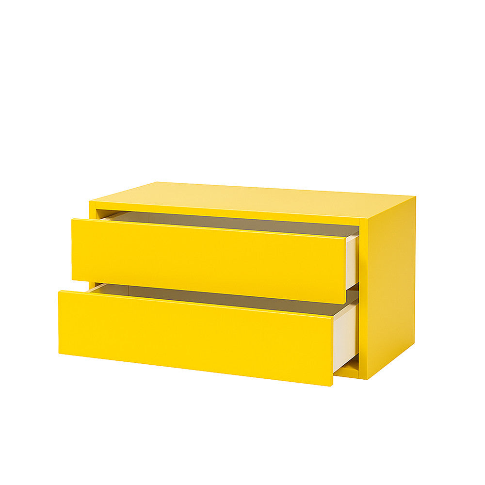 Boxie 2 fiókos fali szekrény 40x80x37 cm sárga