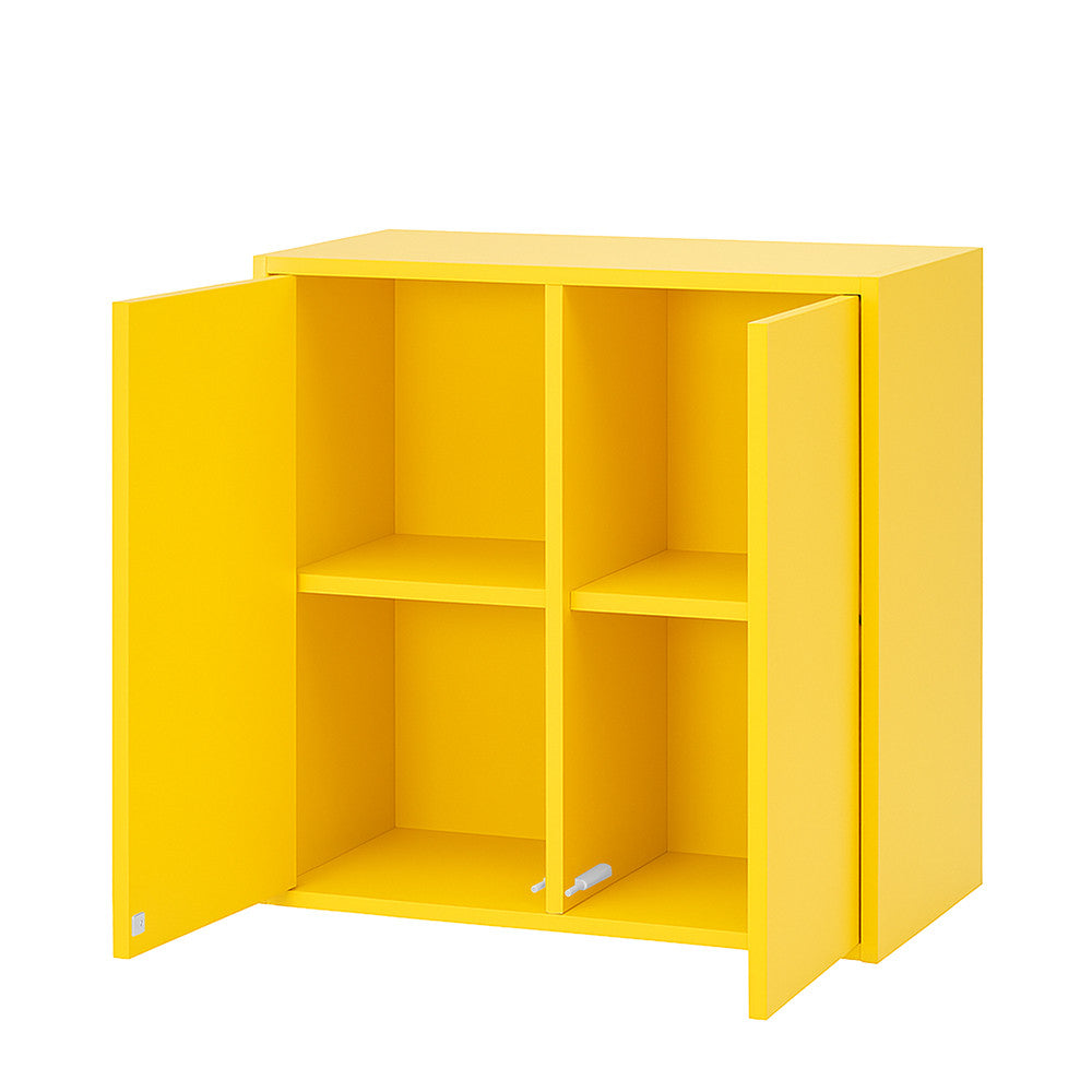 Boxie 2 ajtós fali szekrény 80x80x37 cm sárga