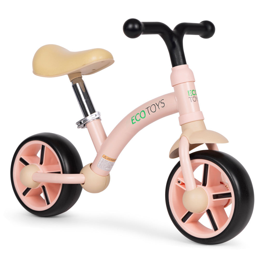 Bicicletă de jogging cu roți EVA și scaun reglabil roz Imagine secundară a produsului