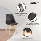 Ravena 6+1 étkező garnitúra fehér-fekete