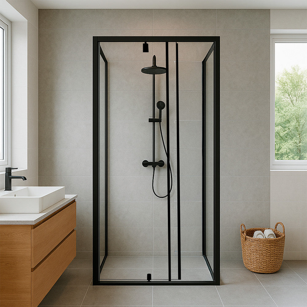 Flexi 80x80 cm cabină de duș unghiulară montată pe perete fără tavă de duș Imagine secundară a produsului