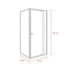 Flexi 80x80 cm sarokba szerelhető szögletes zuhanykabin zuhanytálca nélkül
