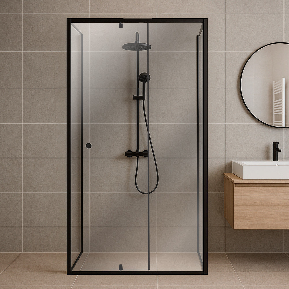 Flexi 80x90 cm falsíkra szerelhető aszimmetrikus zuhanykabin zuhanytálca nélkül Másodlagos kép