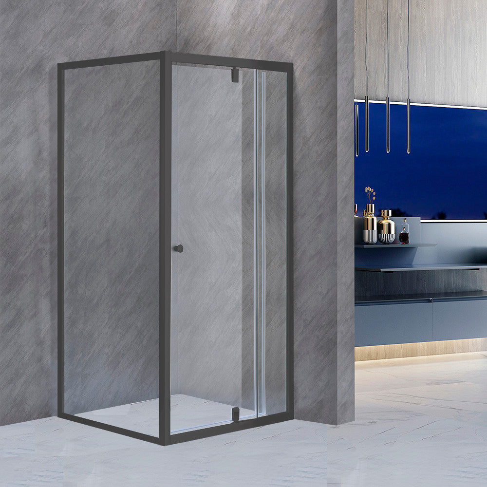 Flexi 80x90 cm sarokba szerelhető aszimmetrikus zuhanykabin zuhanytálca nélkül Másodlagos kép
