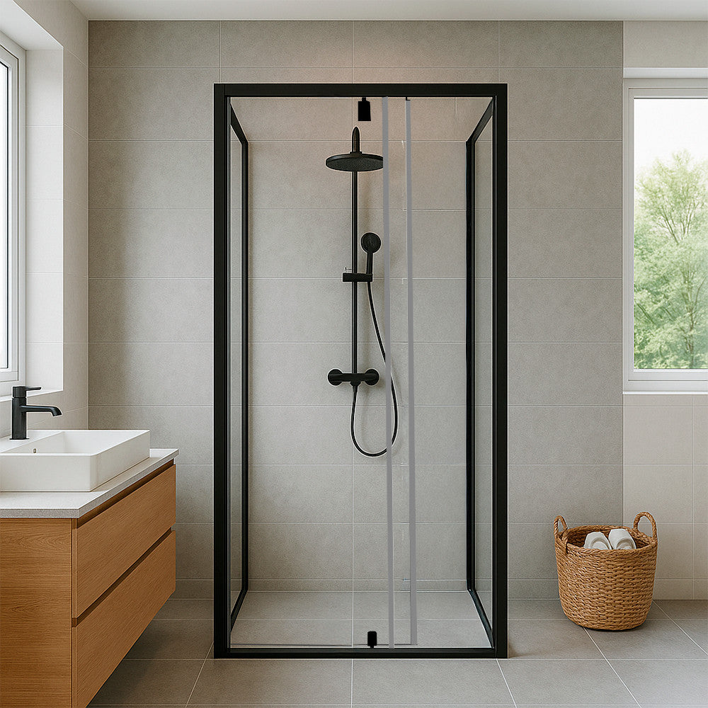 Flexi 90x90 cm falsíkra szerelhető szögletes zuhanykabin zuhanytálca nélkül Másodlagos kép