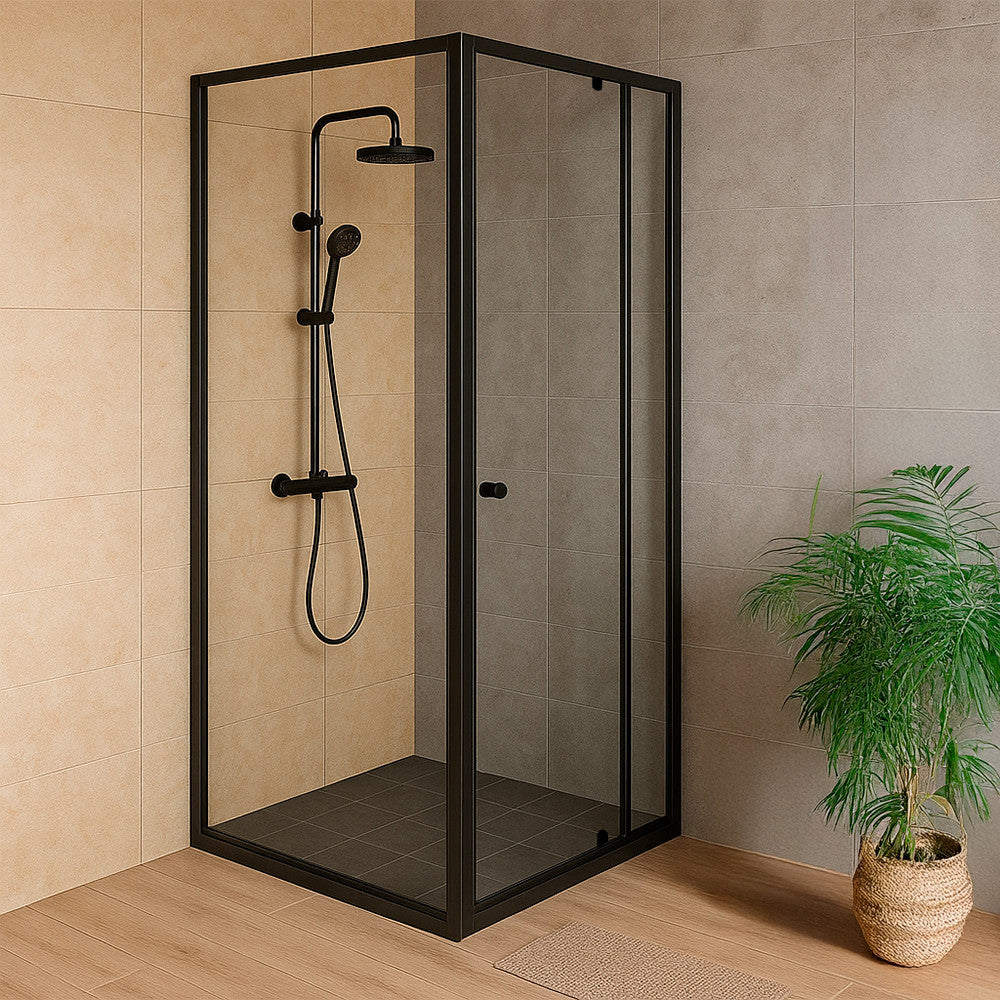 Flexi 90x90 cm sarokba szerelhető szögletes zuhanykabin zuhanytálca nélkül Másodlagos kép
