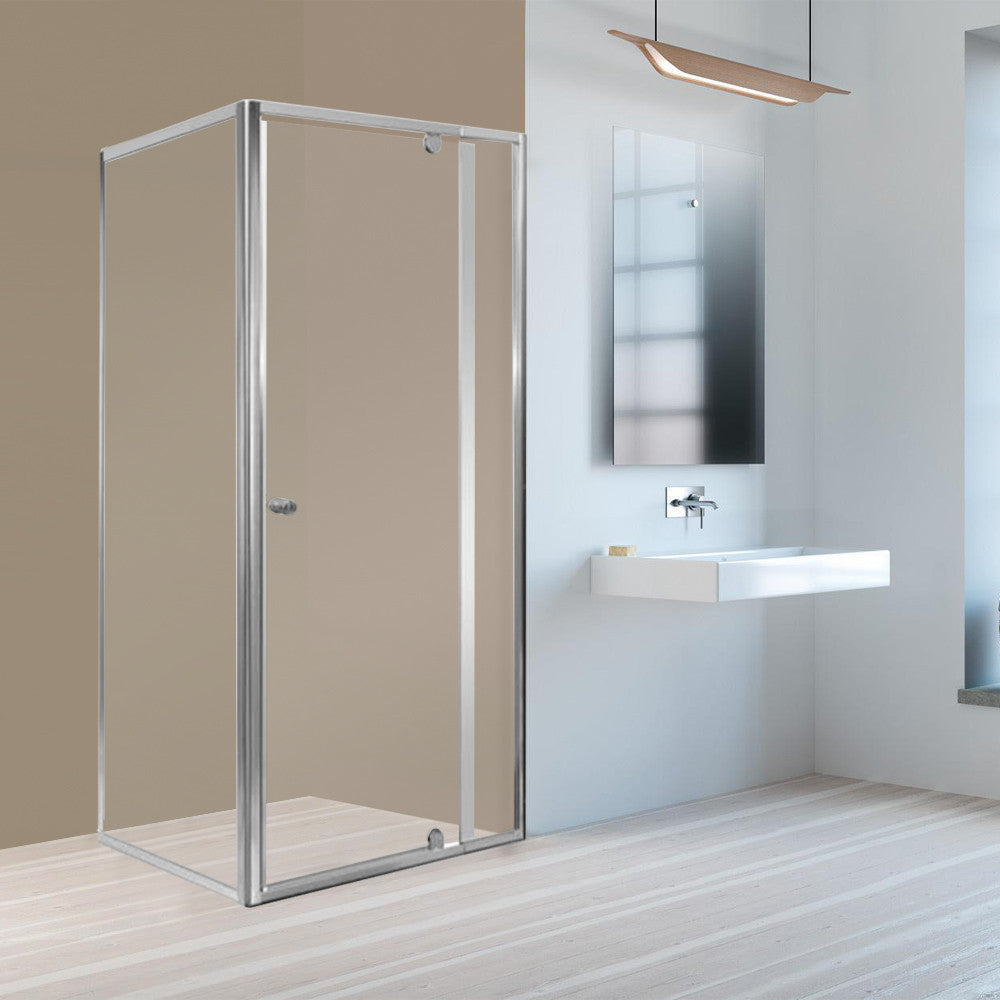 Cabină de duș asimetrică de colț Flexi 80x90 cm fără cădiță de duș Imagine secundară a produsului