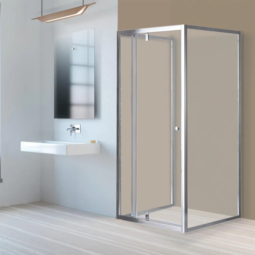 Cabină de duș asimetrică Flexi 80x90 cm, montată pe perete, fără cădiță de duș Imagine secundară a produsului