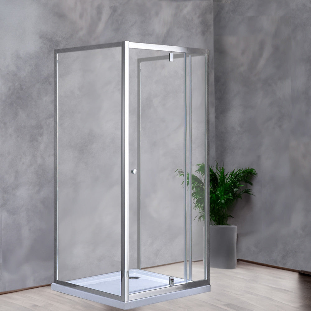 Flexi 90x90 cm falsíkra szerelhető szögletes zuhanykabin zuhanytálca nélkül Másodlagos kép