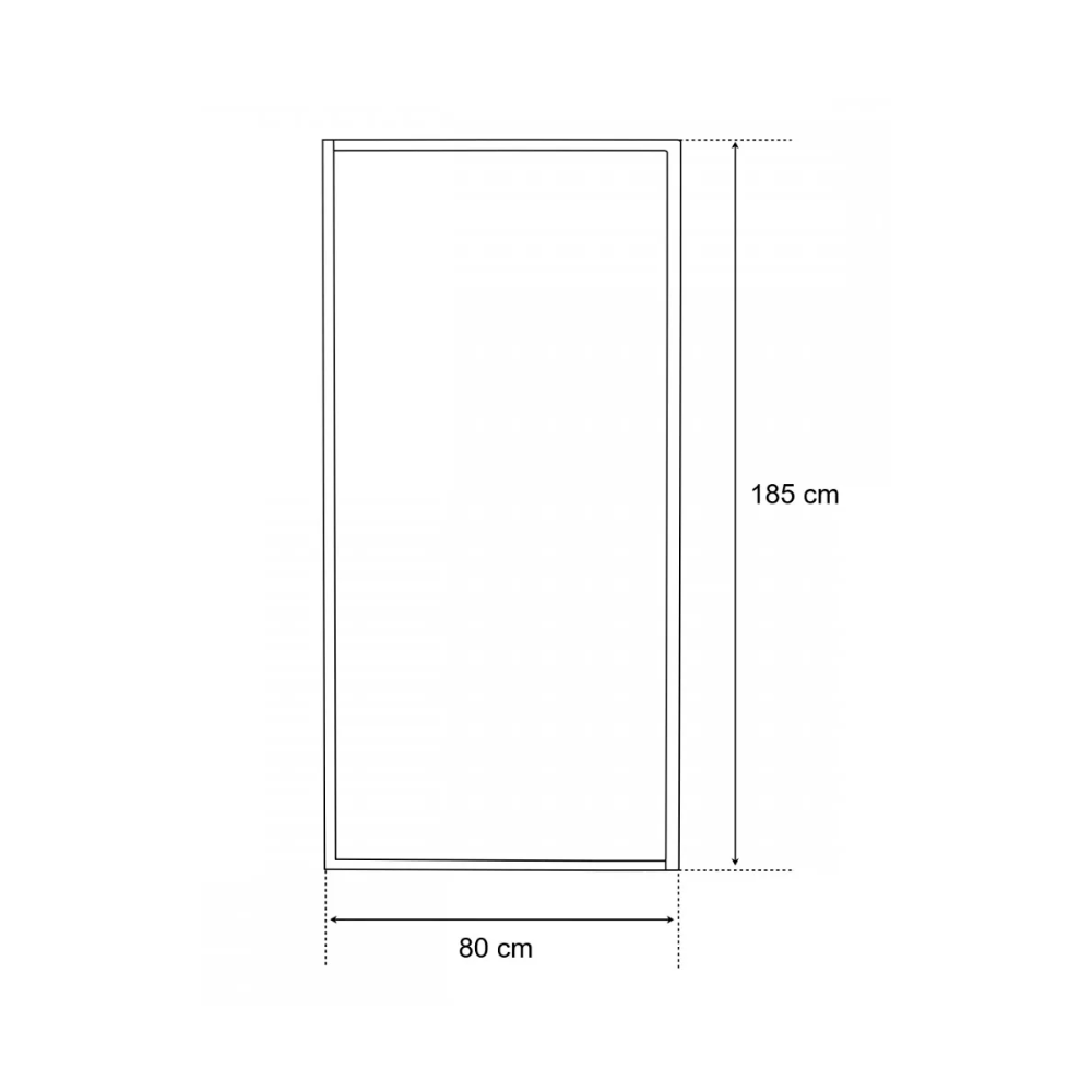 Zuhanyfal 80x185 cm