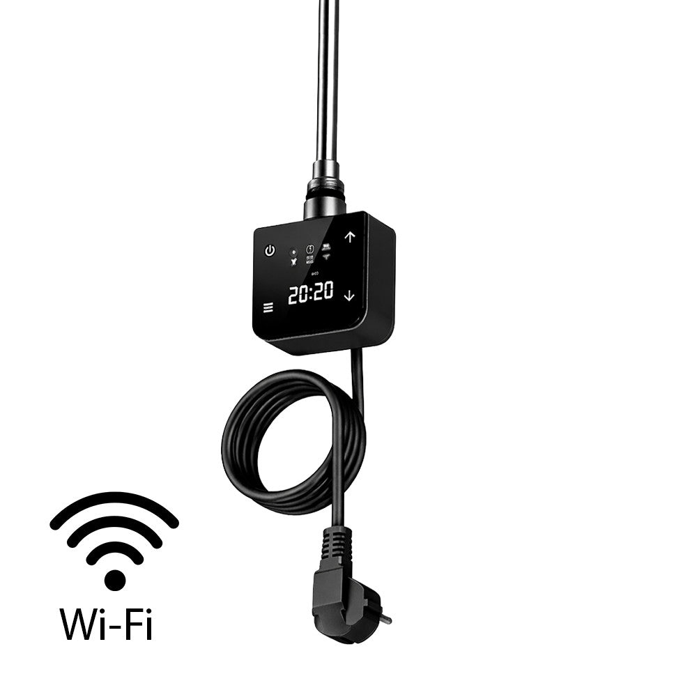 Wifi-s fűtőpatron törölközőszárító radiátorhoz digitális hőfokszabályozóval 400W fekete Fő kép