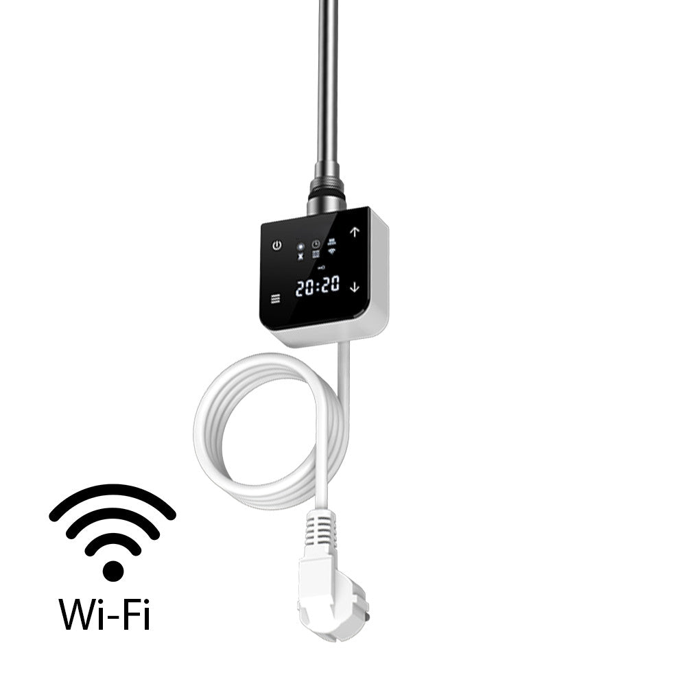 Wifi-s fűtőpatron törölközőszárító radiátorhoz digitális hőfokszabályozóval 400W fehér Fő kép