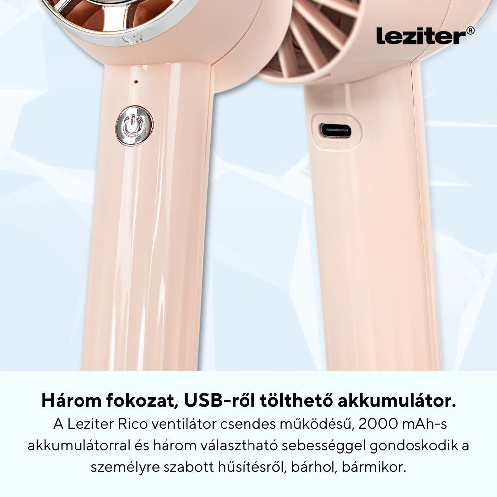 Rico kézi hordozható usb ventilátor 2000 mAh