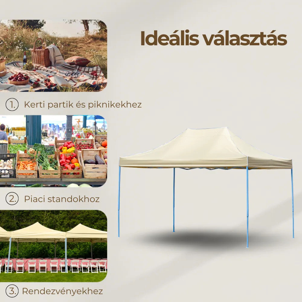 Összecsukható kerti pavilon 3x4,5 m Másodlagos kép