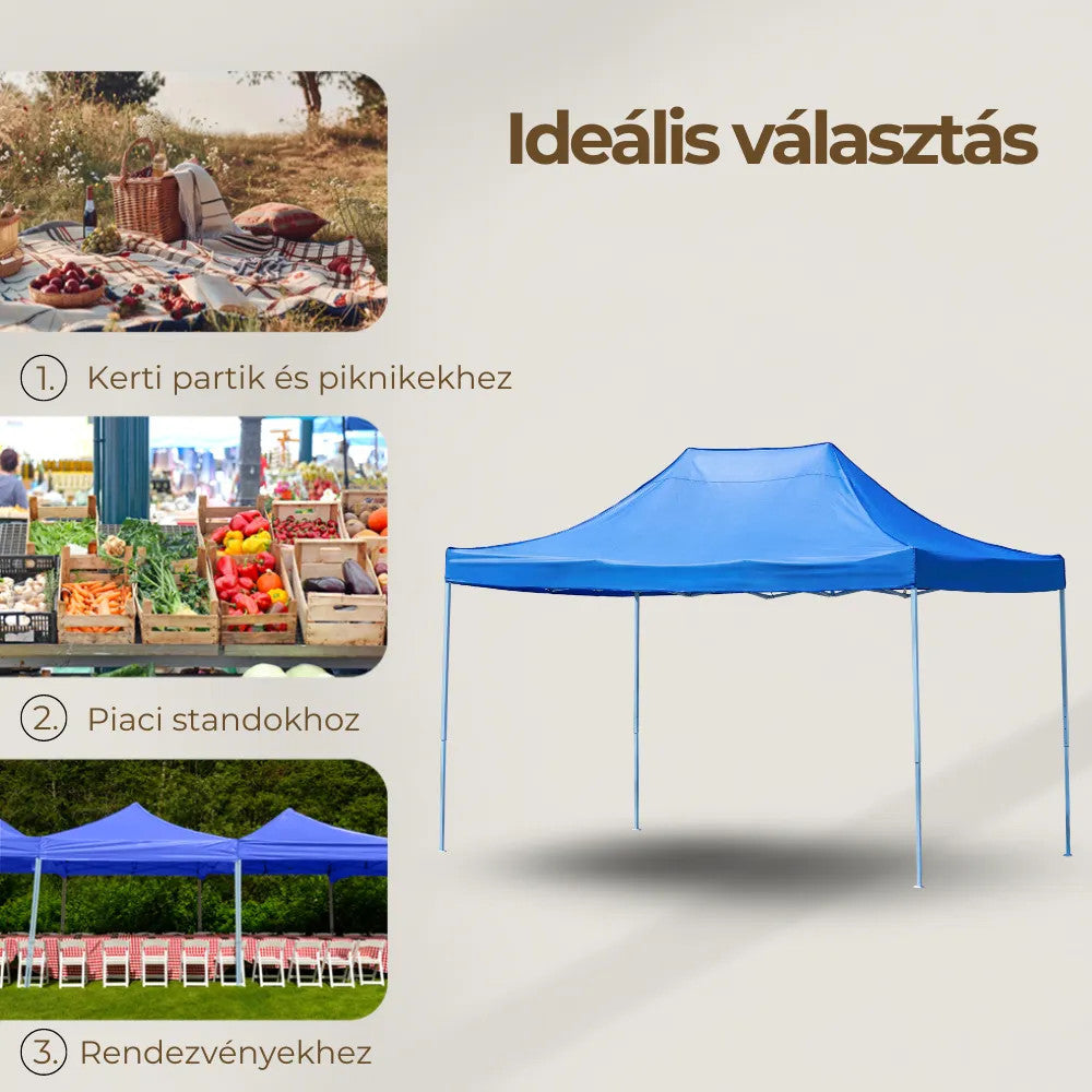 Összecsukható kerti pavilon 3x4,5 m