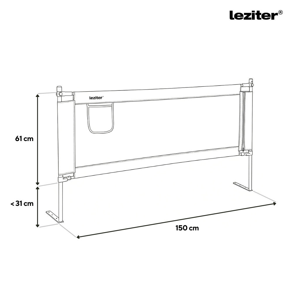 Leesésgátló védőkorlát ágyhoz 150 cm