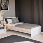 Miami egyszemélyes ágy 90x200 cm fehér-sonoma tölgy