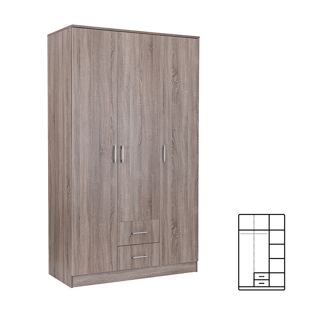 Miami gardróbszekrény 120x205 cm yorki tölgy-yorki tölgy Fő kép