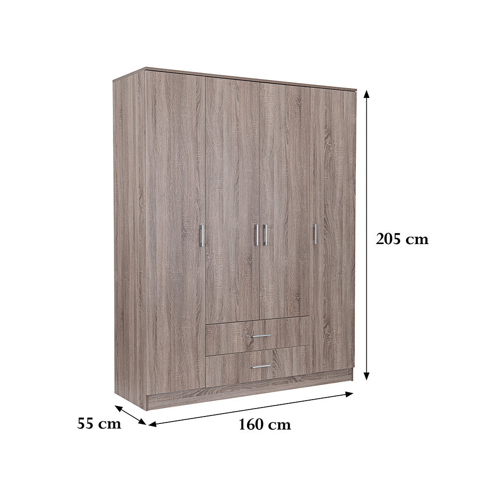 Miami gardróbszekrény 160x205 cm yorki tölgy-yorki tölgy Másodlagos kép
