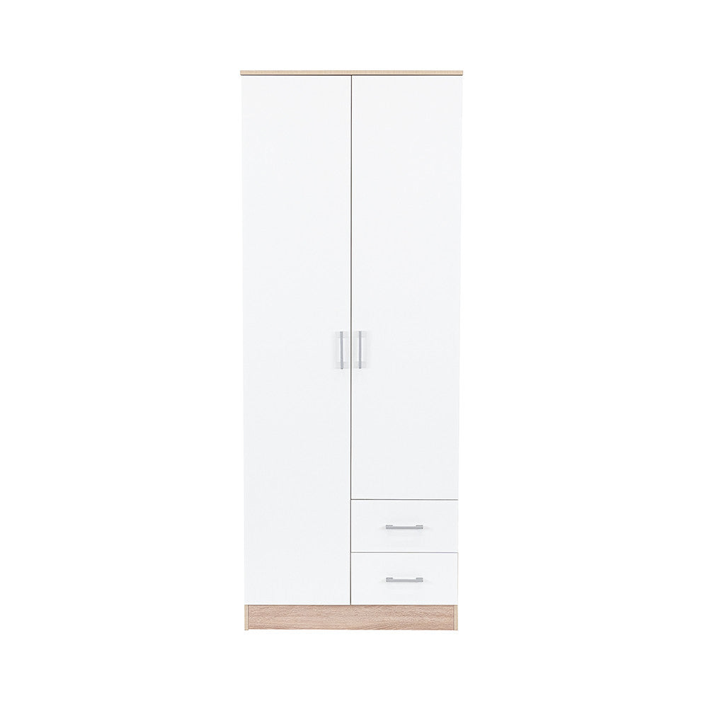 Miami gardróbszekrény 80x205 cm fehér-sonoma tölgy