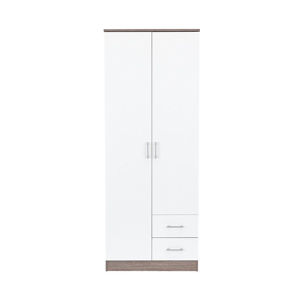 Miami gardróbszekrény 80x205 cm fehér-yorki tölgy