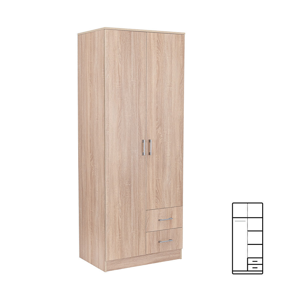 Miami gardróbszekrény 80x205 cm sonoma tölgy-sonoma tölgy Fő kép