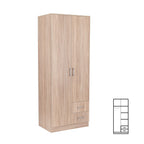 Miami gardróbszekrény 80x205 cm sonoma tölgy-sonoma tölgy