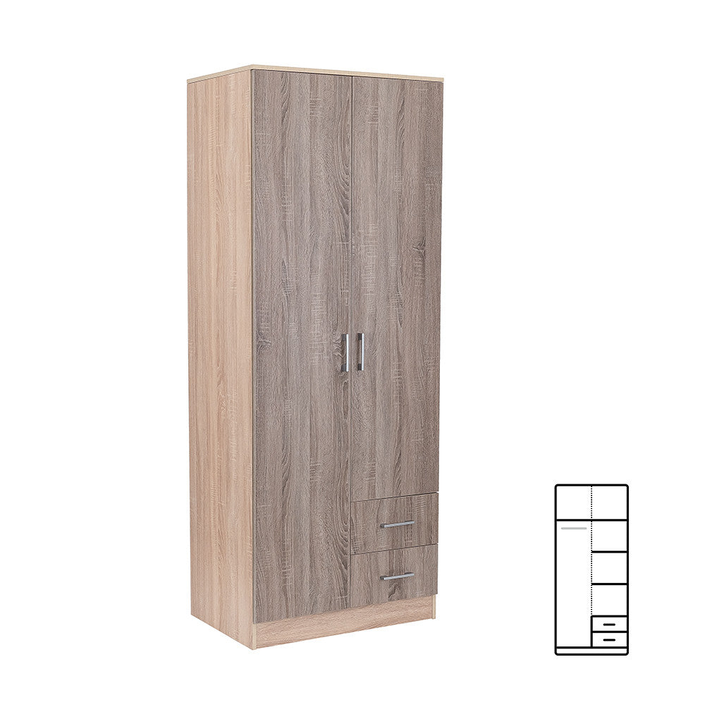 Miami gardróbszekrény 80x205 cm yorki tölgy-sonoma tölgy Fő kép