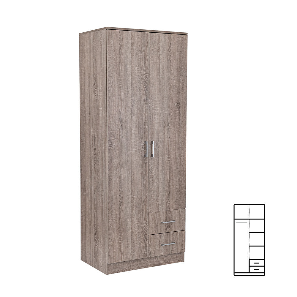 Miami gardróbszekrény 80x205 cm yorki tölgy-yorki tölgy Fő kép