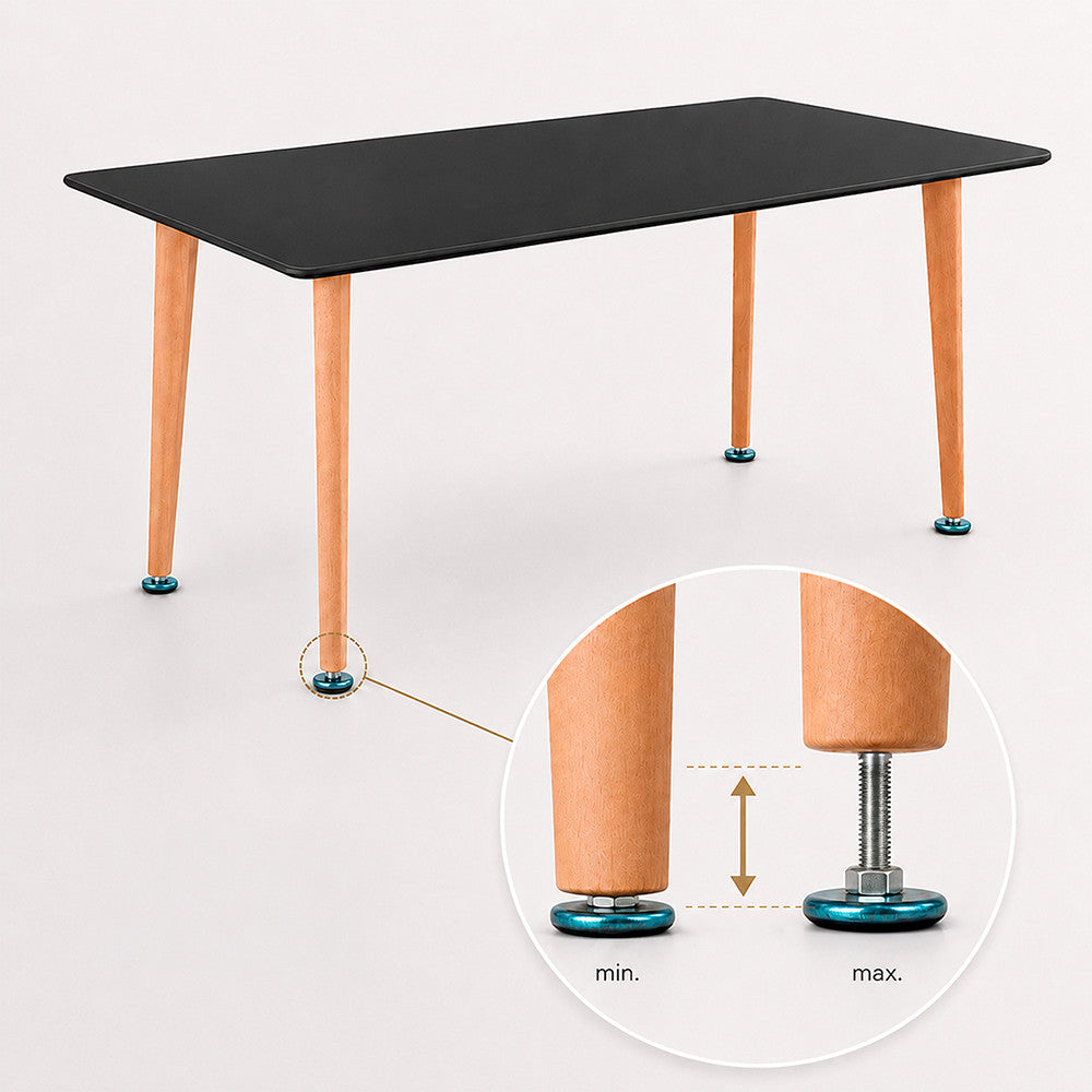 Silla 150 4+1 étkező garnitúra fekete-bézs