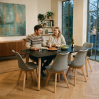Silla 150 6+1 étkező garnitúra fekete-szürke