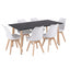 Silla 150 6+1 étkező garnitúra fekete-fehér