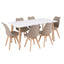 Silla 150 6+1 étkező garnitúra fehér-bézs