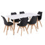 Silla 150 6+1 étkező garnitúra fehér-fekete