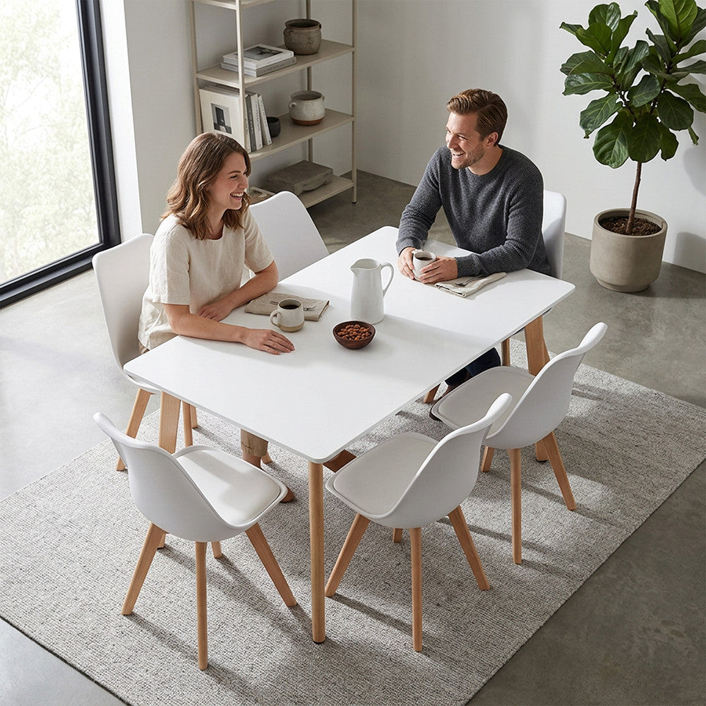 Silla 150 6+1 étkező garnitúra fehér-fehér