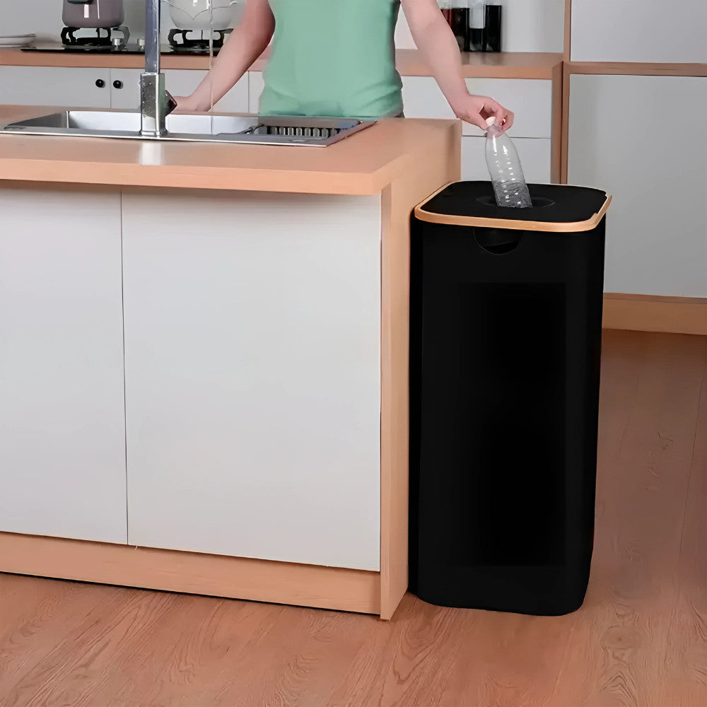 Colector selectiv de sticle 100l negru Imagine secundară a produsului