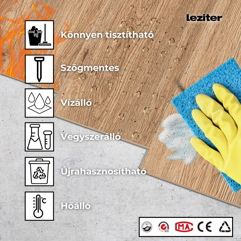 Leziter Adler tölgy Vinyl SPC fózolt padló