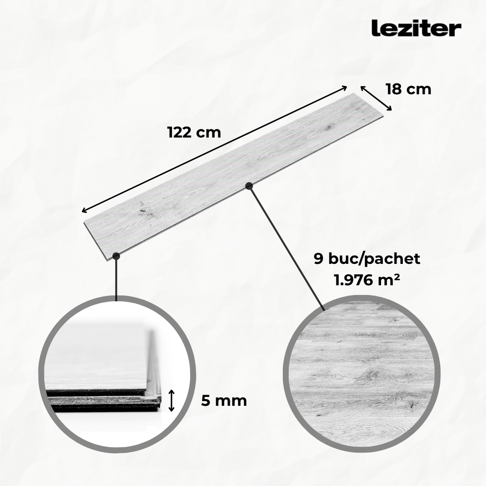 Leziter Atakama tölgy Vinyl SPC padló Másodlagos kép