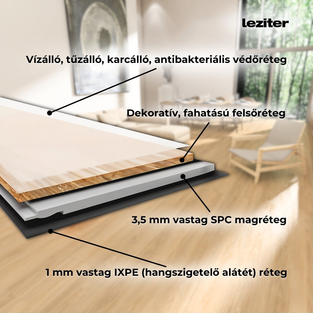 Leziter Berben tölgy Vinyl SPC padló Másodlagos kép