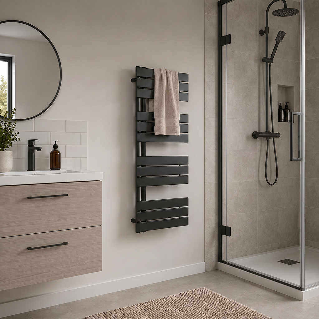 Solaro Design uscător de prosoape radiator 1200x500 mm negru