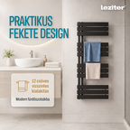 Solaro Design uscător de prosoape radiator 1200x500 mm negru